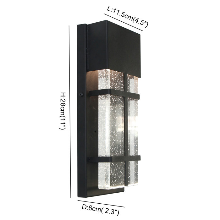 Breakwater Bay Laurita LED Wall Light Dusk to Dawn Sensor Crystal